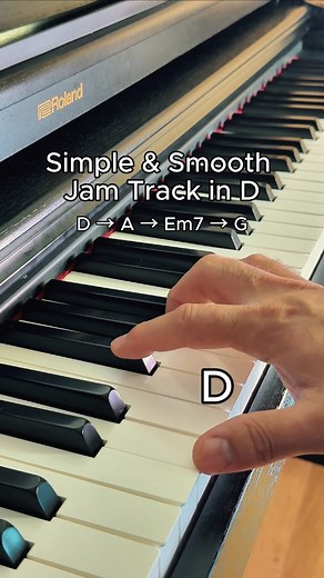 23K views · 170 reactions | Simple & Smooth – Jam Track in D Short backing track in D major: D → A → Em7 → G. One time through with drums, bass, and warm chords - no guitar from me, so you can layer your own rhythm or melody on top.  Save this if you want a quick D major idea to write or practice over. #Guitar #ChordProgression #GuitarLoop | LaPain Music | Facebook