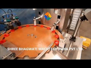 Double Head Wad Inserting Machine with Hot Glue System and Cap Elevator, Cap Lining Machine