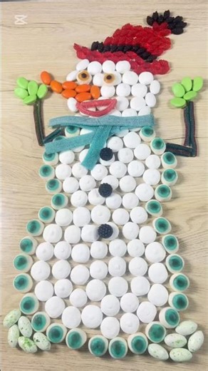 ☃️ Ultimate Winter Candy Snowman ❄️ Satisfying Gummy & Marshmallow Art #shorts #candycitycrafted
