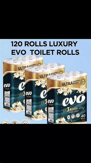 120 EVO Toilet Roll – Extra Soft, Long-Lasting & Value Pack Short Description: Upgrade your daily essentials with 120 EVO toilet rolls. Super soft, strong, and long-lasting for everyday comfort and great value for money. Trending Hashtags: #TikTokShopFinds #HomeEssentials #BestValue #EverydayUse #ViralProducts@Creator's search Insights @creator search insights