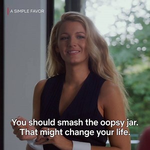 Blake Lively deconstructing her suit in A Simple Favor | Netflix