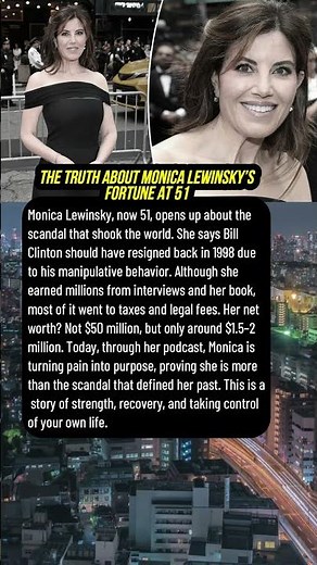 The Truth About Monica Lewinsky’s Fortune at 51 #shorts #hollywood #celebrity