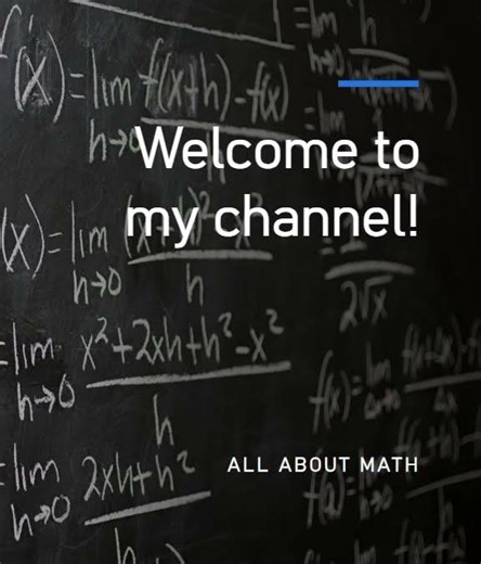 Welcome to my channel! #maths #calculus #mathematics #math #welcome