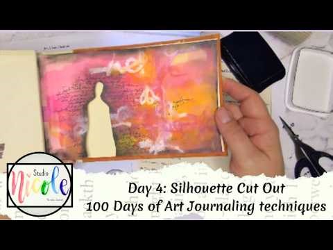 Silhouette Cut-Out as Focal Point — Day 4: 100 Days of Art Journaling Techniques 2026