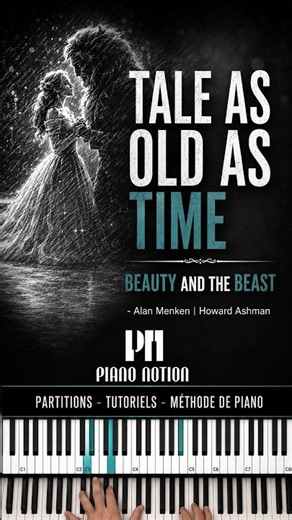 Tale As Old As Time - Beauty and the Beast (Sheet Music - Piano Solo - Piano Cover - Tutorial)