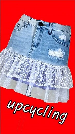 낡은 청바지로 미니스커트 만드는 방법 #sewing #upcycling #reform #sewingtips #jeans #diy