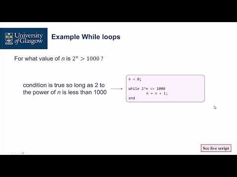 020 - MATLAB Conditionals and Loops： Loop in MATLAB Programming