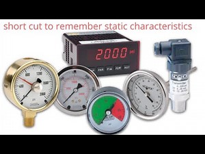 Instrumentation 02- static characteristics simple code to remember