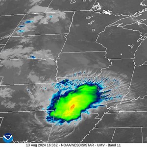 Since there's quiet weather around our area, we figured we'd see what the weather is like where it's more active today! Here at NWS IWX, we love cool cloud formations, so check this out! ☁️ On infrared GOES imagery, there are numerous gravity waves pinwheeling around southern IA, central IL, and northern MO! These gravity waves were created from a thunderstorm complex in southern Missouri! | US National Weather Service Northern Indiana