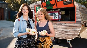 28K views · 215 reactions | In this episode, The Kates explore the cultural phenomenon/plague of food trucks and eating in gutters by creating a food intolerant-friendly Mexican quesadilla, then eating it in a gutter! Visit our website for more episodes, recipes, quizzes, merch and more: thekateringshow.com | The Katering Show | Facebook