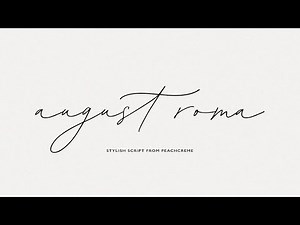 August Roma Script Font Font Free Download