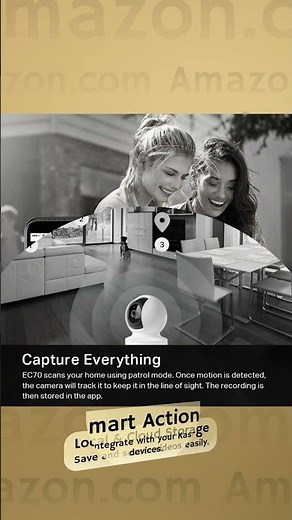 Kasa Indoor Pan/Tilt Smart Security Camera, 1080p HD Camera 2.4GHz | Night Vision, Motion Detection