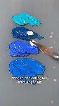 Is it possible to mix PRIMARY cyan from blue+white??? 👀👀🎨 #colortheory