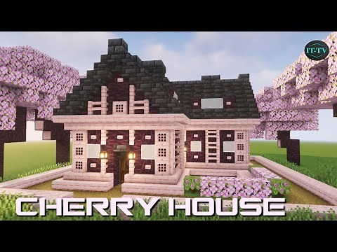 How To Build A CHERRY WOOD SURVIVAL HOUSE In Minecraft - TUTORIAL