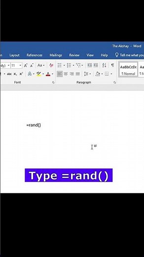 Insert Random Text in Word Document