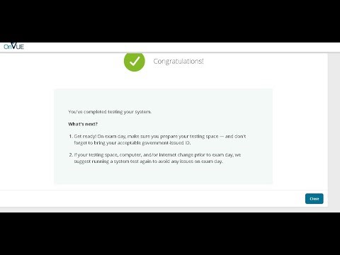 OnVue Systems Check || Online Exams || Pearson Vue