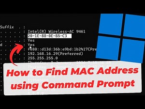 How to Find MAC Address using Command Prompt in Windows