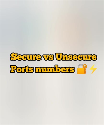 9.3K views · 28 reactions |  Secure vs Unsecure Port Numbers  Do you know which ports are safe to use and which can be risky? Learn the basics of network security in seconds! ⚡ #NetworkSecurity #PortNumbers #CyberSecurityTips #NetworkingBasics #TechReels #EthicalHacking #LearnCyberSecurity #TechTips #NetworkEngineer #CyberSafety #ITKnowledge #TechEducation #HackingPrevention #SystemAdmin #SecureNetwork #UnsecurePorts #TechLearning #TechExplained #fblifestyle | Tech Whiz Ajith | Facebook