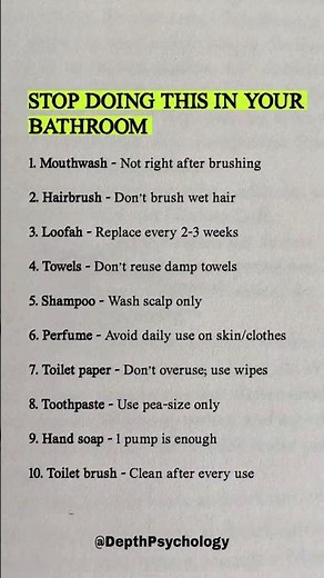 Stop Doing This in Your Bathroom #quotes #wisdom #psychology #life