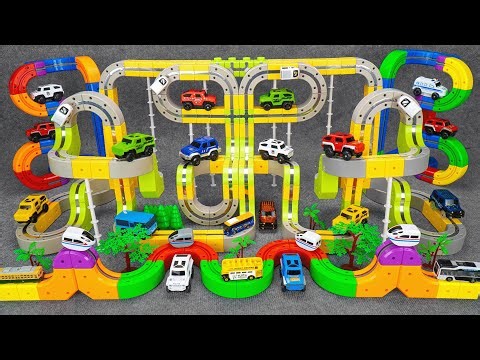 36 minutes of satisfying High-Speed Train & Off-Road Vehicle Track toy ASMR | Toy review