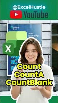 Excel COUNT, COUNTA, COUNTBLANK in 60 Seconds | Excel Hustle