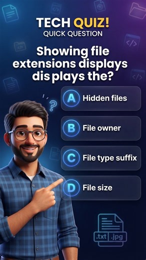Top 100 | Windows Operating System MCQs # 56 | Mastering File Extensions and Suffixes in Windows OS!