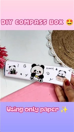 DIY✨ PAPER COMPASS BOX 🤩🩷📝#trending #craft #diy #viral #ytshorts #