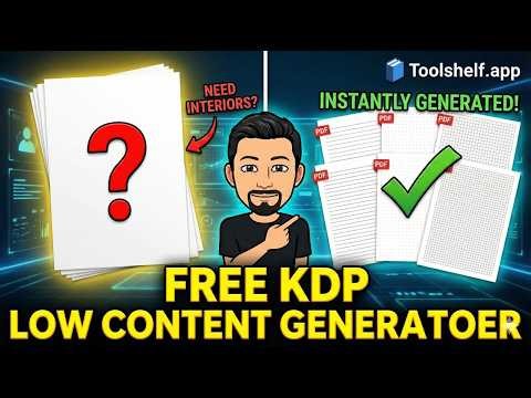 Free Amazon KDP Low Content Book Maker And Generator