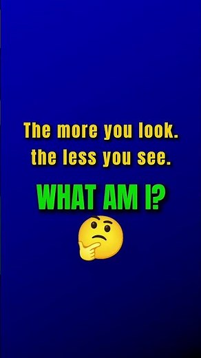 The More You Look, The Less You See... What Am I? 🧠 #riddlejourney #facts #mindbendingquiz