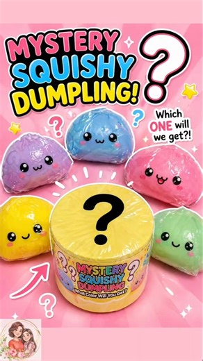Mystery Squishy Dumpling Box REVEAL 💖 Which color? #satisfying #asmr