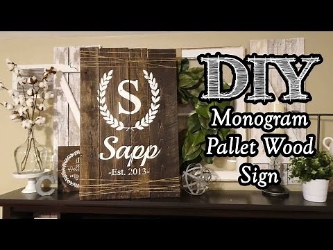 Monogram Pallet Wood Sign