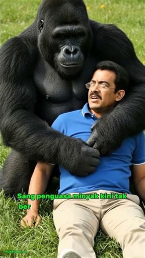 Reza chalid di peluk #gorila #animals #shorts #viral