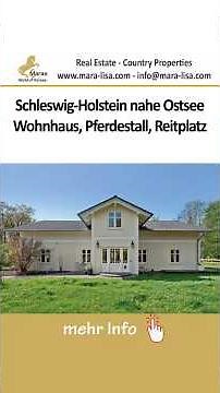Ref2554 Schleswig Holstein, Plön district - elegant property with villa, pool, horse stable for sale