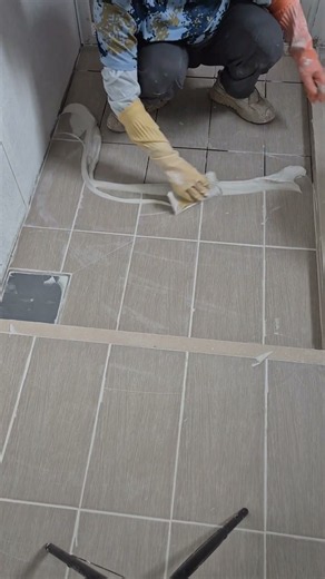 😱 This Tile Grouting Trick Makes Every Floor Joint Look Perfect! 🔥
