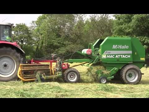 Silage Baling with Mac Attach, Elho Rake & McHale F550 Baler