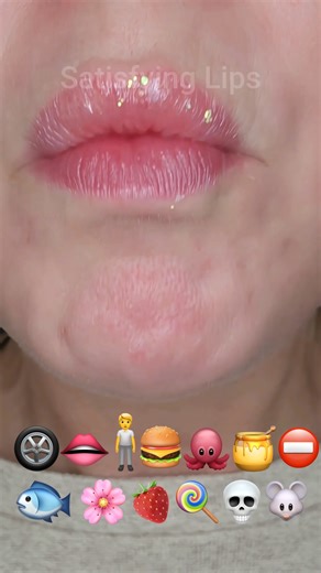 Satisfying ASMR Eating Sounds Emoji Food Challenge Part 16 | Satisfying Lips