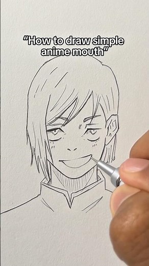 How to draw simple anime mouth