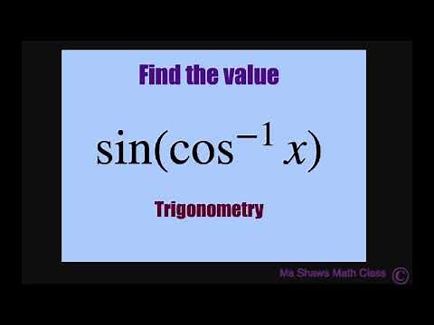 Find the value of sin[cos^(-1) (x)], sin[arccos(x)]. Inverse Trig Function