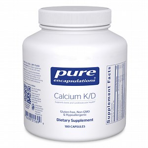 Pure Encapsulations Calcium K/D | Supplement for Bone Strength, Immune System, Colon, and Cardiovascular Health* | 180 Capsules