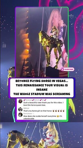 beyonce flying across the stadium #beyonce #concert #music #cardib #nickiminaj #shorts