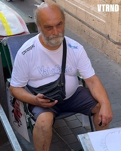 33K views · 110 reactions | Homeless man isn't amused about his cartoon portrait... (Rome, Italy) | VTRND | Facebook