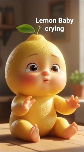 A tiny lemon Baby is softly crying 😭 Cute #Baby#funny #aivideo#aishorts😭⚡