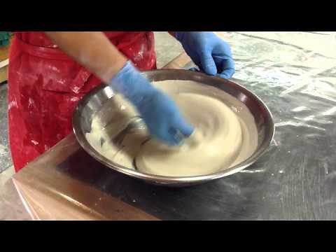Mixing plaster / silica for mould making - glass casting