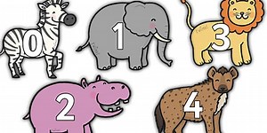 0 to 31 Display Numbers on Safari Animals