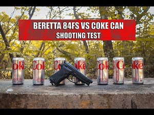 BERETTA 84FS co2 blowback Air pistol VS COKE CAN SHOOTING TEST