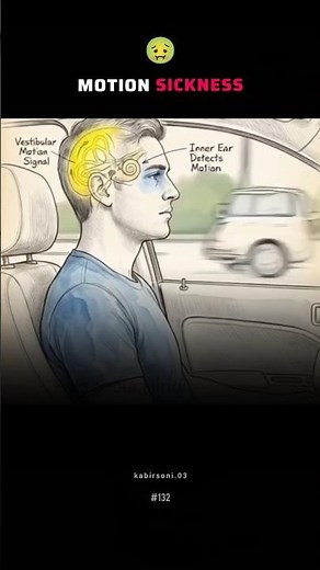 Why Motion Sickness Happens? 🤯 | Travel Vomit Explained 🚗 #facts #science #motionsickness