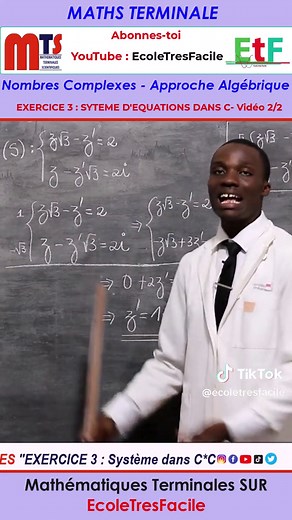 Système d'équations dans les nombres complexes