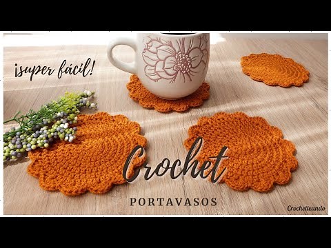 HOW TO CROCHET COASTERS: EASY, QUICK, AND VERY PRETTY. Step-by-step instructions. Ideal for begin...