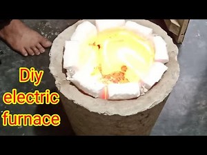 DIY/Homemade electric furnace for melting iron, copper, aluminum etc....