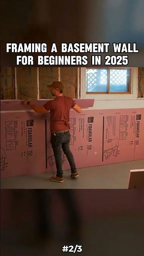 Framing a Basement Wall for Beginners in 2025 🔨 | Easy DIY Guide #shortsviral